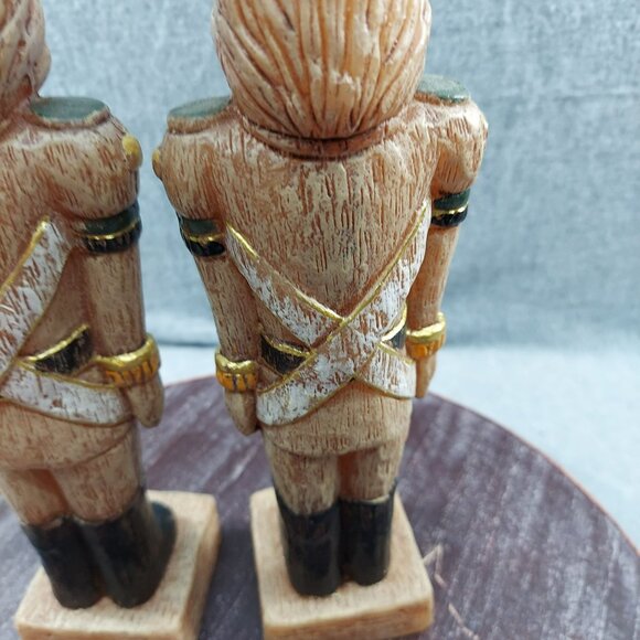 Pottery Barn Vintage Hand-Crafted Nutcracker Soldier Candle Holders Pair - Picture 9 of 12